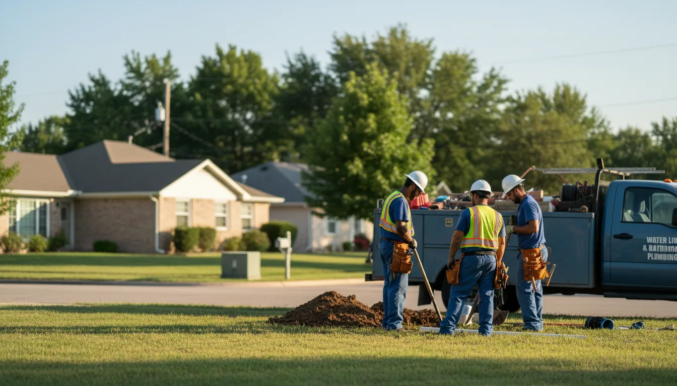 Residential water line and bathroom plumbing service in Lake Harmony, PA